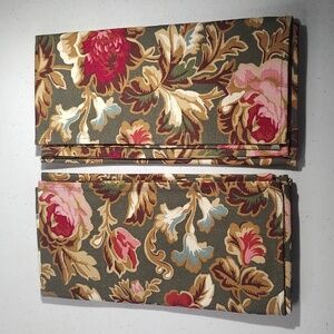 Longaberger Set Of 2 Majolica Garden Fabric Napkins